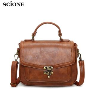 SCIONE Luxy moon femmes sac à main en cuir marque cartables sacs de messager mode moraillon Vintage adolescentes sacs à bandoulière bolsas - Publicité