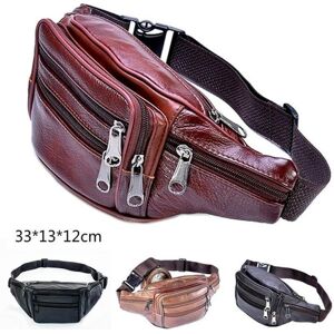 2020 nouveaux hommes sac en cuir Fanny Pack taille ceinture sac hanche sac à main de haute qualité voyage porter pochette sac de mode E9U6 - Publicité