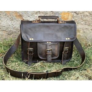 Vintage Goat leather Bags Sac en cuir Sac messager en cuir Sac cartable en cuir Sac pour ordinateur portable Sac cross-body Sac à bandoulière en cuir meilleur cadeau pour lui ou elle - Publicité