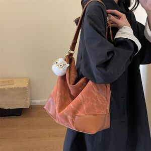 Kuluosidi Sac de grande capacité sac à bandoulière simple pour femme sac seau à bandoulière en daim - Publicité