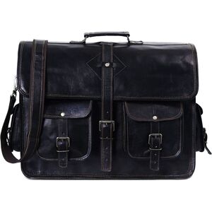 Men s Genuine Vintage Leather Messenger Shoulder Laptop Bag Briefcase Black - Publicité