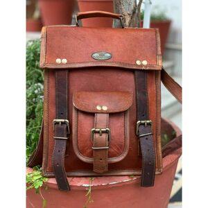 Vintage Goat leather Bags Véritable sac à main en cuir de 11 "sac à bandoulière cartable messager nouveau hommes et femmes - Publicité