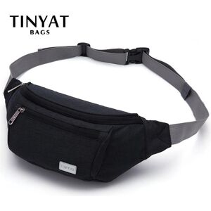 TINYAT Hommes Sac de Taille Pack Voyage Téléphone Ceinture Sac Pochette pour Hommes Femmes décontracté Épaule Bandoulière Sac en Toile pour Ceinture Unisexe Sac de Hanche - Publicité