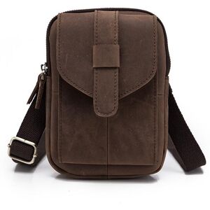 Le aokuu Sac banane de voyage en cuir véritable pour hommes, sac ceinture, Design, petit sac à bandoulière, coque de téléphone 7 pouces - Publicité