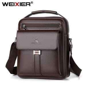 WEIXIER hommes sacs à bandoulière sac à bandoulière multi-fonction hommes sacs à main capacité sac en cuir PU pour hommes sacs de messager sac fourre-tout - Publicité