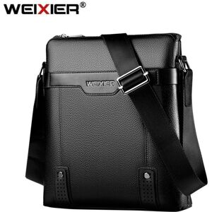 WEIXIER marque sac à bandoulière pour hommes sac à main de courrier grand sac à bandoulière en cuir PU hommes sacs à main haute capacité mallette de loisirs - Publicité