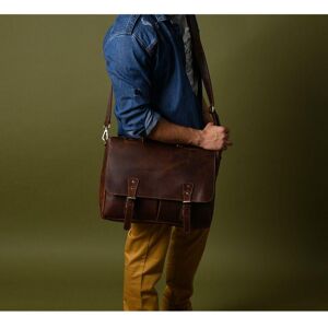 Leather Messenger Bag Gifts For Men Leather Laptop Bag Crossbody Bag Men Travel Bag Leather Satchel Bag For Husband - Publicité