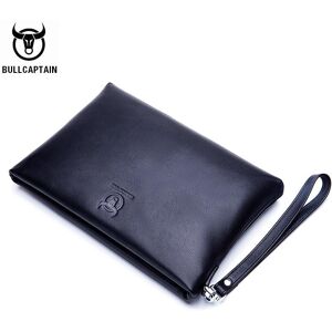 BULLCAPTAIN Marque Hommes Portefeuille Pochette En Cuir Pour Hommes Sac À Main En Cuir De Mode Pour Hommes Sac Casual Designer Ipad Sac À Main Adapté - Publicité