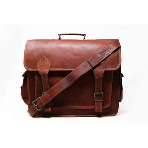 Vintage Goat leather Bags Sac messager en cuir, mallette pour ordinateur portable, mallette de bureau, cadeau pour hommes, sac à bandoulière en détresse pour ordinateur - Publicité