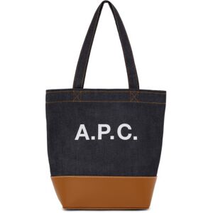 A.P.C. Petit cabas Axel indigo et brun clair - UNI - Publicité