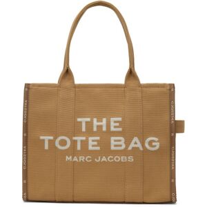 Marc Jacobs Grand cabas 'The Tote Bag' brun clair à logo et texte en tissu jacquard - UNI - Publicité