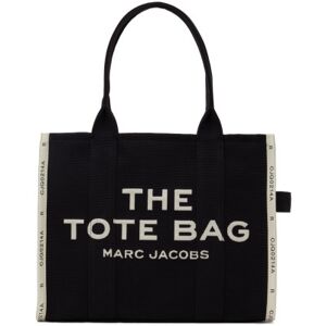 Marc Jacobs Grand cabas 'The Tote Bag' noir à logo et texte en tissu jacquard - UNI - Publicité