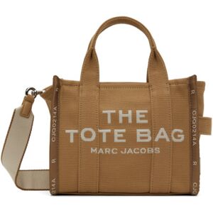 Marc Jacobs Petit cabas 'The Tote Bag' brun clair à logo et texte en tissu jacquard - UNI - Publicité