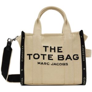 Marc Jacobs Petit cabas 'The Tote Bag' beige à logo et texte en tissu jacquard - UNI - Publicité
