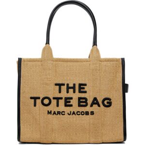 Marc Jacobs Grand cabas 'The Tote Bag' beige en raphia tissé - UNI - Publicité