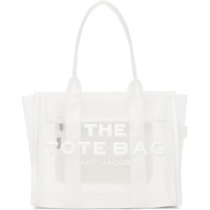 Marc Jacobs Grand cabas 'The Tote Bag' blanc en filet - UNI - Publicité