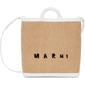 Marni Cabas Tropicalia beige et blanc à bandoulière - UNI - Publicité