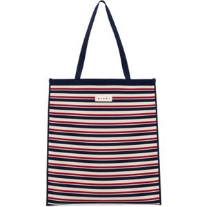 Marni Cabas bleu marine et rouge à rayures - UNI - Publicité