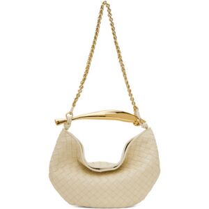 Bottega Veneta Sac blanc cassé à poignée Sardine et à bandoulière en chaine - UNI - Publicité