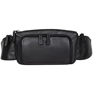 Hexagona Sac Banane Compatible téléphone Portable pour Homme Collection Soft Studio Noir en Cuir - Publicité