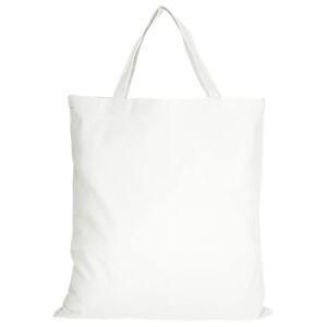 TEXXILLA Lot de 5, 15, 50 sacs en coton – 28 couleurs – Avec deux anses courtes   38 x 42 cm   Sac en jute   Sac de courses   Non imprimé Couleur : blanc Quantité : 15 pièces - Publicité