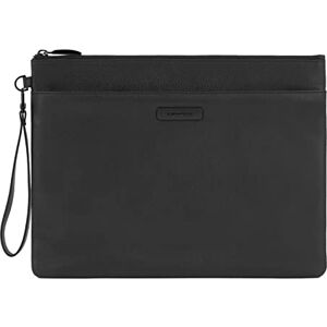 PIQUADRO Modus, Grande Pochette avec Poche Avant zippée Cuir Mixte, Noir - Publicité