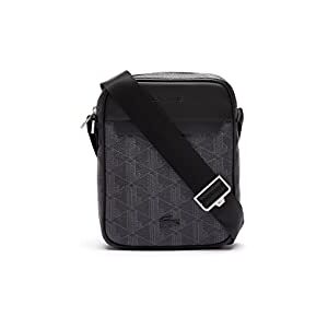 Lacoste sac à bandoulière The Blend Homme Monogram Noir Gris - Publicité