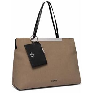 Replay Sac Femme en Coton, Vert (Lt Khaki 430), Taille Unique - Publicité