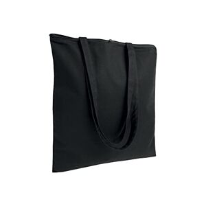 Artexia Sac à fermeture éclair Shopper Toile Fourre-tout Coton Manches Longues, Noir 38 x 42 cm - Publicité
