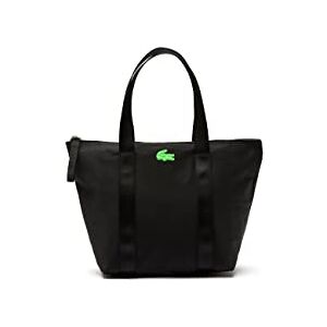 Lacoste Petit Sac Cabas Izzie Femme, Noir Vert Fluo, Taille unique - Publicité