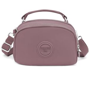 REETEE Sac à Main Femme Bandoulière Impermeable Nylon Sac Bandoulière Femme avec 4 Compartiments Zippés, Petit Sac à Bandoulière pour Femme Sac Messenger avec Large Sangle Réglable et Amovible (Rose foncé) - Publicité