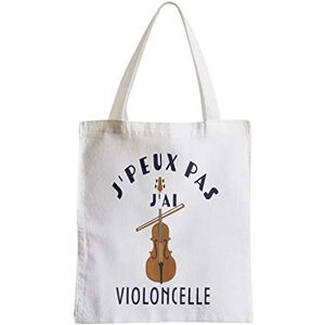 FABULOUS Grand Sac Shopping Plage Etudiant J'Peux Pas J'ai Violoncelle Orchestre Musique Classique - Publicité