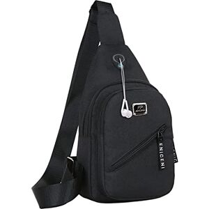 LOIJMK Sac à bandoulière pour homme Sac de loisirs Sac de sport Sac banane tactique pour homme, Noir , Taille unique - Publicité