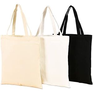 CINGHIA Tote Bag a Personnaliser,Canvas Tote Bag,Sac Tote Bag Personnalisable,3 Pièces Tote Bag Vierge,34x40cm Canvas Bag Réutilisable Portable,Sac de Courses Pliable DIY Utilisé pour Shopping - Publicité