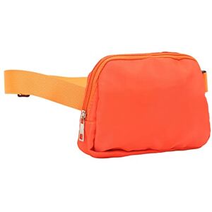 Generic Sac Banane Durable pour Femmes, Sac Banane en Nylon Imperméable 600D, Grande capacité, Compartiment Intérieur à Fermeture éclair pour Voyage (Orange) - Publicité