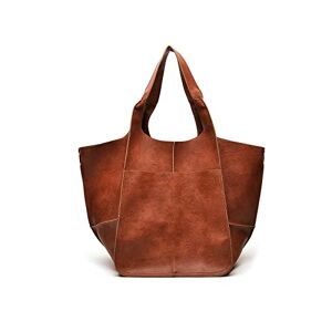 NICOLE & DORIS Sac Cabas Femme Sac de Shopping élégant Sac Fourre Tout Grand Sac à Bandoulière Classique Vintage Sac Epaule en Cuir Souple Grand Sac a Main Pliable Brun - Publicité