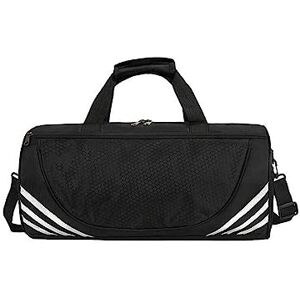 kawehiop Hommes Femmes Sacs de Sport Polyester Sac à Compartiment Fitness Sac à Fermeture éclair Multifonction Voyage Sac de Sport avec poignée, Argent, Grand - Publicité