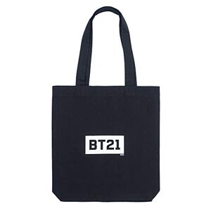 Grupo Erik Tote Bag Noir BT21   Tote Bag Coton Bio 37 x 39 cm   Sac Fourre-Tout Reutilisable, Sac de Courses, Sac en Tissu, Tote Bag Plage, Sac Cabas - Publicité