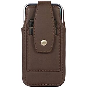 MXFDOKD Sac de Ceinture Cuir pour Téléphone Portable, Pochette Smartphone Ceinture Homme Marron, Étui de Ceinture Pochette Téléphone Holster Portefeuille Sac Randonnée avec Boucle Crochet Ceinture Clip - Publicité