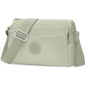 WACCET Sac Bandoulière Femme, Sac à Main Bandoulière Femme avec Bandoulière Réglable Petit Sac Bandouliere Femme Nylon Imperméable Sac Besace Femme Bandouliere pour Voyages, Travail (Vert clair) - Publicité