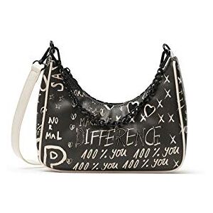 Desigual PU Shoulder Bag, Sac Femme, Noir, Taille Unique - Publicité