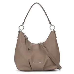 David Jones Sac à Main Bandoulière Porté Epaule Femme Sac Banane Simili Cuir PU Porté Croisé Travers Besace Anse Poignée Sacoche Souple Ville Mode Tendance Elegant Beige Taupe - Publicité