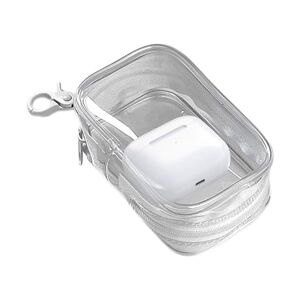 Generic Mini sac transparent   Petit sac à main transparent   Pochette porte-clés portable, sacs de rangement multifonctionnels, sacs de câble de charge anti-poussière pour organiser les accessoires - Publicité