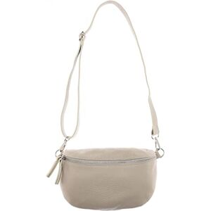 Zwillingsherz Sac banane avec fermeture éclair en 100 % cuir véritable Sac à bandoulière de qualité supérieure pour femme et fille Sac bandoulière grand et élégant Sac à main, taupe - Publicité