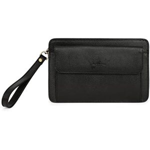 Hexagona Pochette dragonne Compatible téléphone portable Pour Homme Collection République Noir En cuir - Publicité