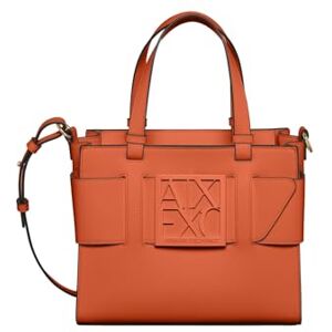 Armani Exchange Essential, Susy, Medium Tote, Square Logo, Taille Moyenne Femme, Mandarine, Einheitsgröße - Publicité