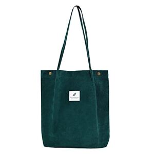 TeeYee Sac à main femme Cordon Shopper Cord Tote Bag pour livres voyages quotidiens école travail sac shopping pour filles vert foncé - Publicité