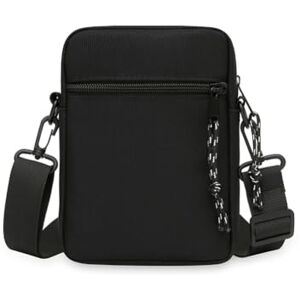 Narunii Petit Sac Bandoulière Homme,Sacs à Bandoulière Sacoche Sac Porté épaule Shoulder Bag pour Voyage Randonnée et Sports (Noir-Style 2) - Publicité