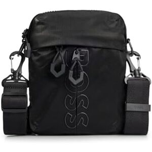 BOSS Hommes Bryant Crossbody Sac porté croisé en velours enduit avec logo apparent - Publicité