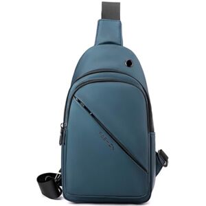 Buliezy Sac de Poitrine Homme Sacoche Homme Bandouliere, Étanche Sacs à dos Porté Travers avec Trou pour écouteurs Sacoche Bandouliere Sling Bag pour Sports De Plein Air, Camping, bleu - Publicité